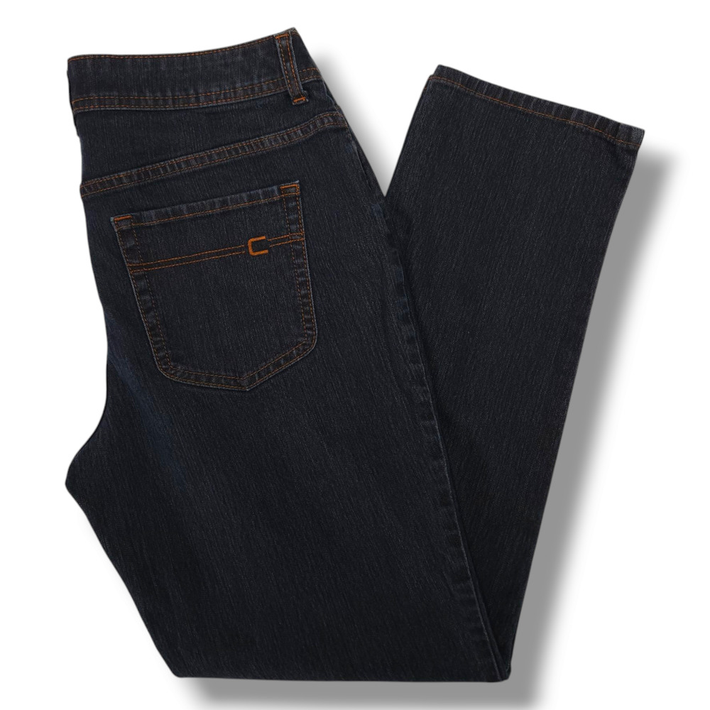 EUC Chico's High Rise Straight Leg Denim Ankle Jeans Sz 0.5 [5-6]x28 Dark Indigo